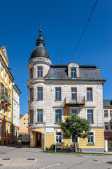 Summer walk through the spa town of Frantiskovy Lazne in the Czech Republic