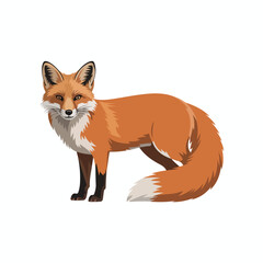 Obraz premium Illustration of a fox standing in vector format