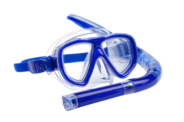 Snorkel mask diving gear isolated on white background