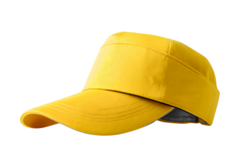 yellow visor cap isolated on white background