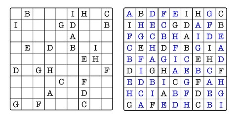  Sudoku Game Board and Answer Key