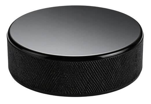 an ice hockey puck isolated on white background