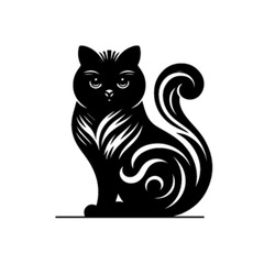 Cute Standing Cat Vector Illustration – Adorable Domestic Pet Design