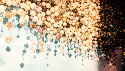A cascade of iridescent pearls