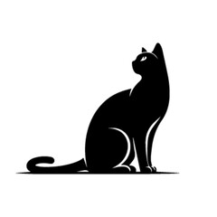 Adorable Sitting Cat Vector Illustration – Cute Feline Pet Artwork