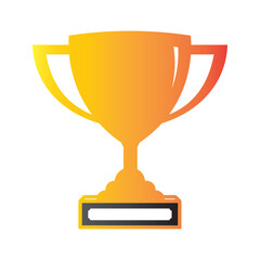 Elegant golden trophy icon symbolizing success, victory, and excellence. Perfect for awards, competitions, sports achievements, and celebration designs.