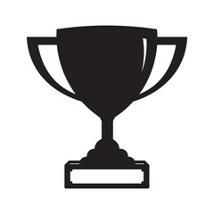 Classic trophy cup silhouette symbolizing success, victory, and recognition, ideal for awards, sports achievements, and celebratory themes.