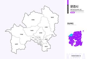 경상북도 문경시 법정동 윤곽선 지도