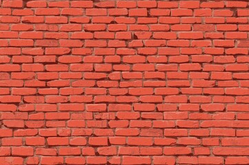 Red brick wall texture background, urban scene
