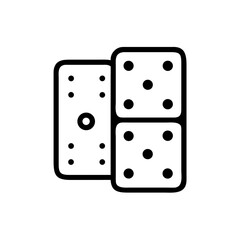 Simple representation of two domino pieces showing different numbers of dots on each side