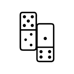 Two domino tiles displayed with spots indicating values of six, four, and one for a total of eleven