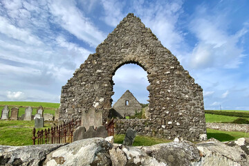 Saint Cuthbert&rsquo;s Church near Dunluce Castle in County Antrim, Northern Ireland 