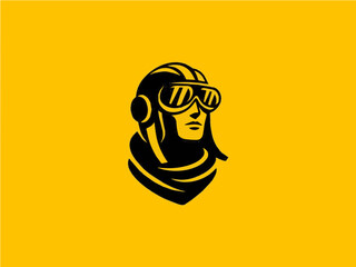 Vintage pilot portrait with goggles and helmet, embodying adventure and classic aviation style.