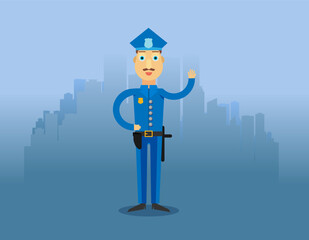Flat vector character for design 