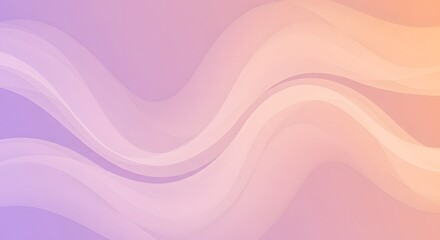 Obraz premium Pastel Dreams Flowing Abstract Gradient Background with Gentle Waves