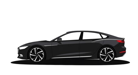 Obraz premium Sleek and Modern Black Sedan