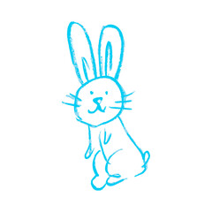 Children's icon with wax crayons and pastels