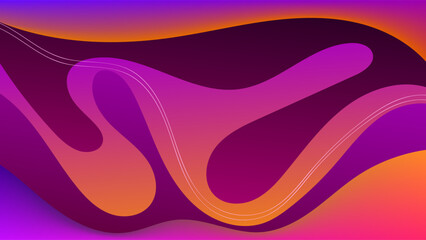 ABSTRACT BACKGROUND ELEGANT PINK PURPLE ORANGE GRADIENT SMOOTH LIQUID COLORFUL DESIGN WITH HANDDRAWN SHAPES VECTOR TEMPLATE GOOD FOR MODERN WEBSITE, WALLPAPER, COVER DESIGN 