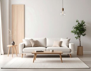 Modern Minimalist Living Room Interior Design.