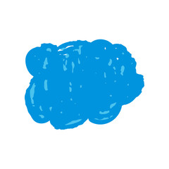 Children's icon with wax crayons and pastels