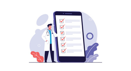 Digital healthcare checklist app for patient medical records management