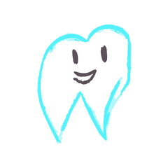 Children's icon with wax crayons and pastels