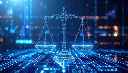 Abstract Representation of AI Fairness with Glowing Network and Balanced Scales