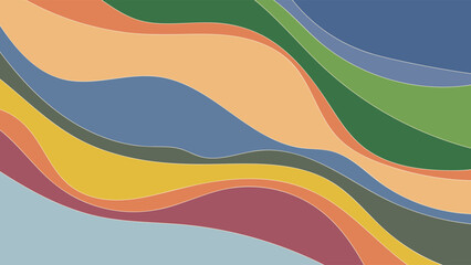 ABSTRACT BACKGROUND FLAT ORANGE BROWN GREEN BLUE SMOOTH PASTEL COLOR WITH HANDDRAWN ORGANIC SHAPES DESIGN VECTOR TEMPLATE GOOD FOR MODERN WEBSITE, WALLPAPER, COVER DESIGN 