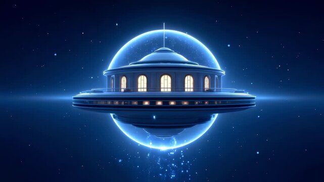 Futuristic Architecture Floating Space City Design