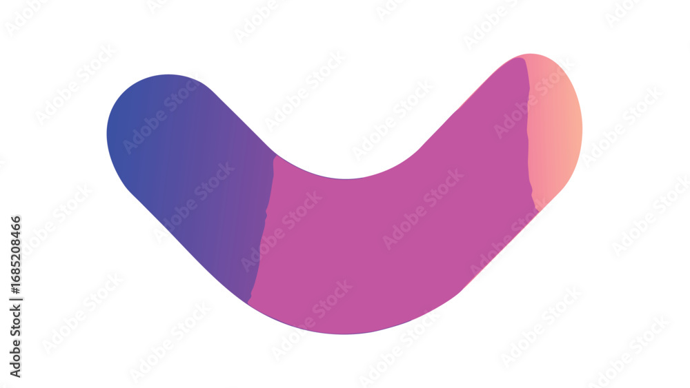 Aufkleber abstract smooth shape with gradient color transition on white background vector illustration