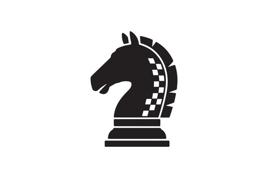 Chess Knight Silhouette Vector Design Minimalist Knight Chess Piece Silhouette