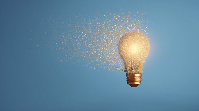 light bulb on the background of the sky