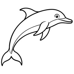 Dolphin Line Art Illustration Vector