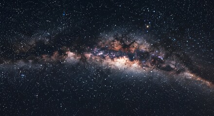 Obraz premium Milky Way's Splendor A Panoramic View of the Cosmic Tapestry