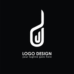 DJ DJ Logo Design, Creative Minimal Letter DJ DJ Monogram