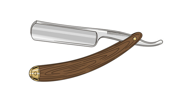 Classic straight razor vector design