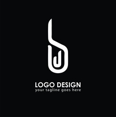 BJ BJ Logo Design, Creative Minimal Letter BJ BJ Monogram