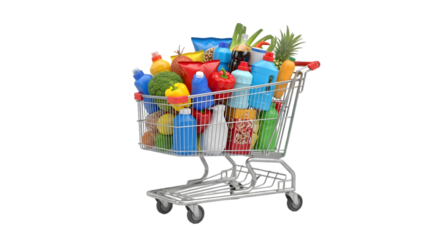 shopping cart full of gifts