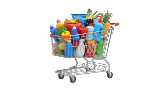 shopping cart full of gifts - Powered by Adobe