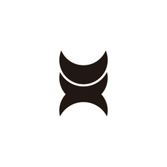 Letter H smile geometric symbol simple logo vector