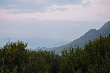 fog over the mountains