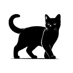 Cute Playful Cat Vector Illustration – Adorable Domestic Pet Design