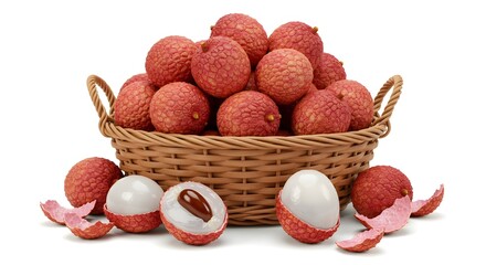tray full of delicious lychees