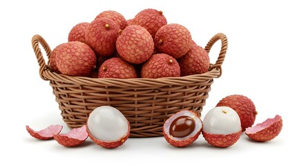 tray full of delicious lychees