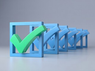 Check mark symbol graphic design illustration for approval success and task completion concept