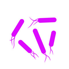 purple bacteria shape vector