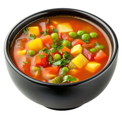 A delightful bowl of homemade vegetable soup filled with fresh ingredients.