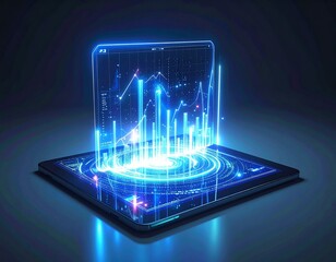 digital tablet pc with binary code