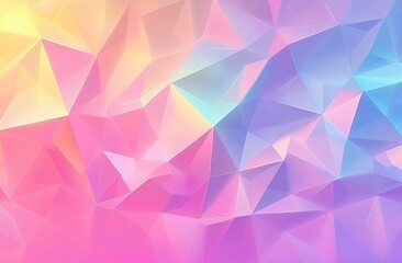 Obraz premium Colorful background with low-poly geometric shapes, rainbow color palette