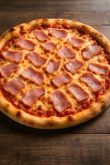 Ham pizza, delicious food, hot, melted cheese, restaurant, italian, fastfood, tasty